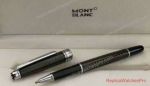 Luxury Replica Mont Blanc Pen Sale UK Meisterstuck Rollerball Pen Black & Silver Clip